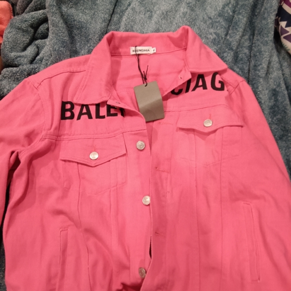 Balenciaga Pink Denim Jacket